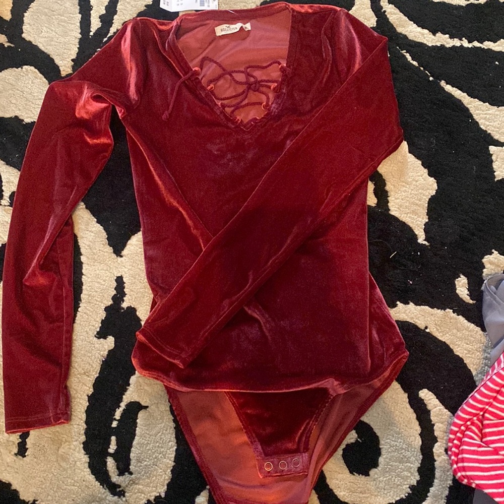 Red velvet bodysuit